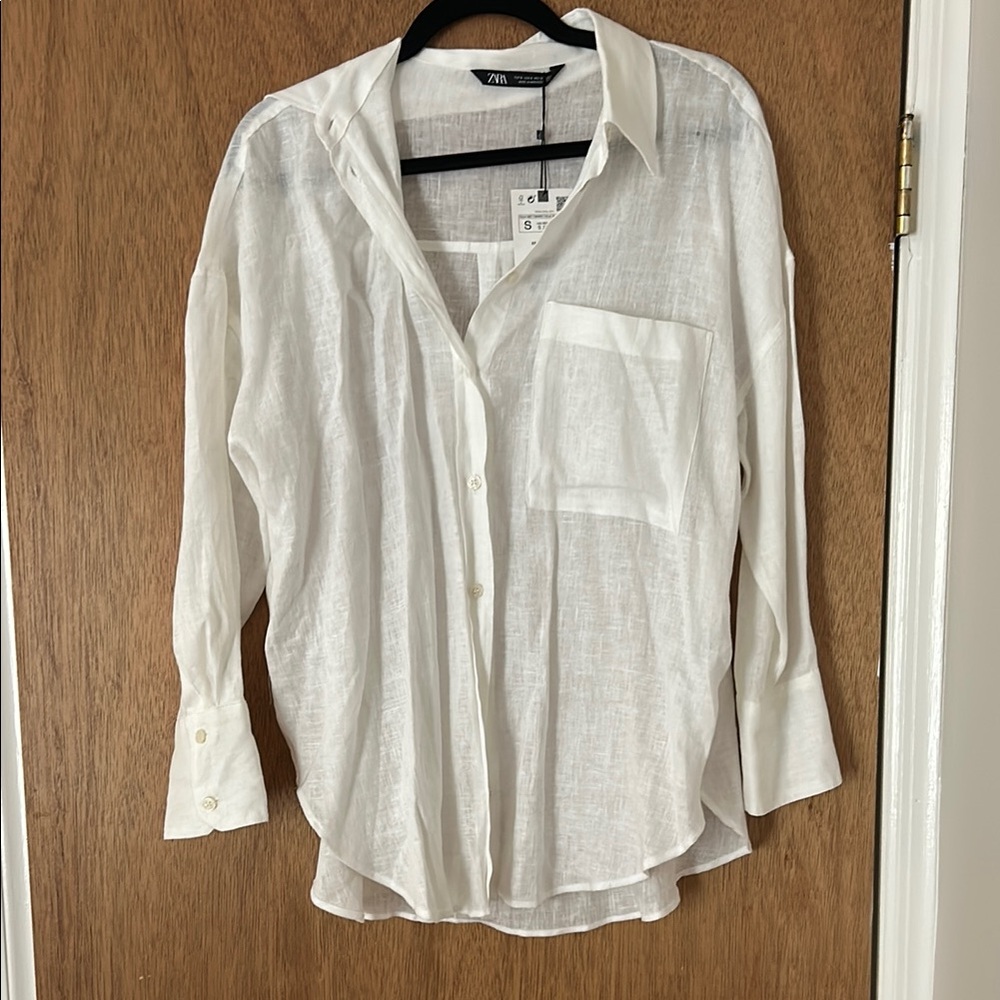 Zara Linen Button Down